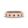Load image into Gallery viewer, mens-two-tone-bezel-ruby-wedding-band-in-rose-gold-FDM11141GRUDR-NL-RG