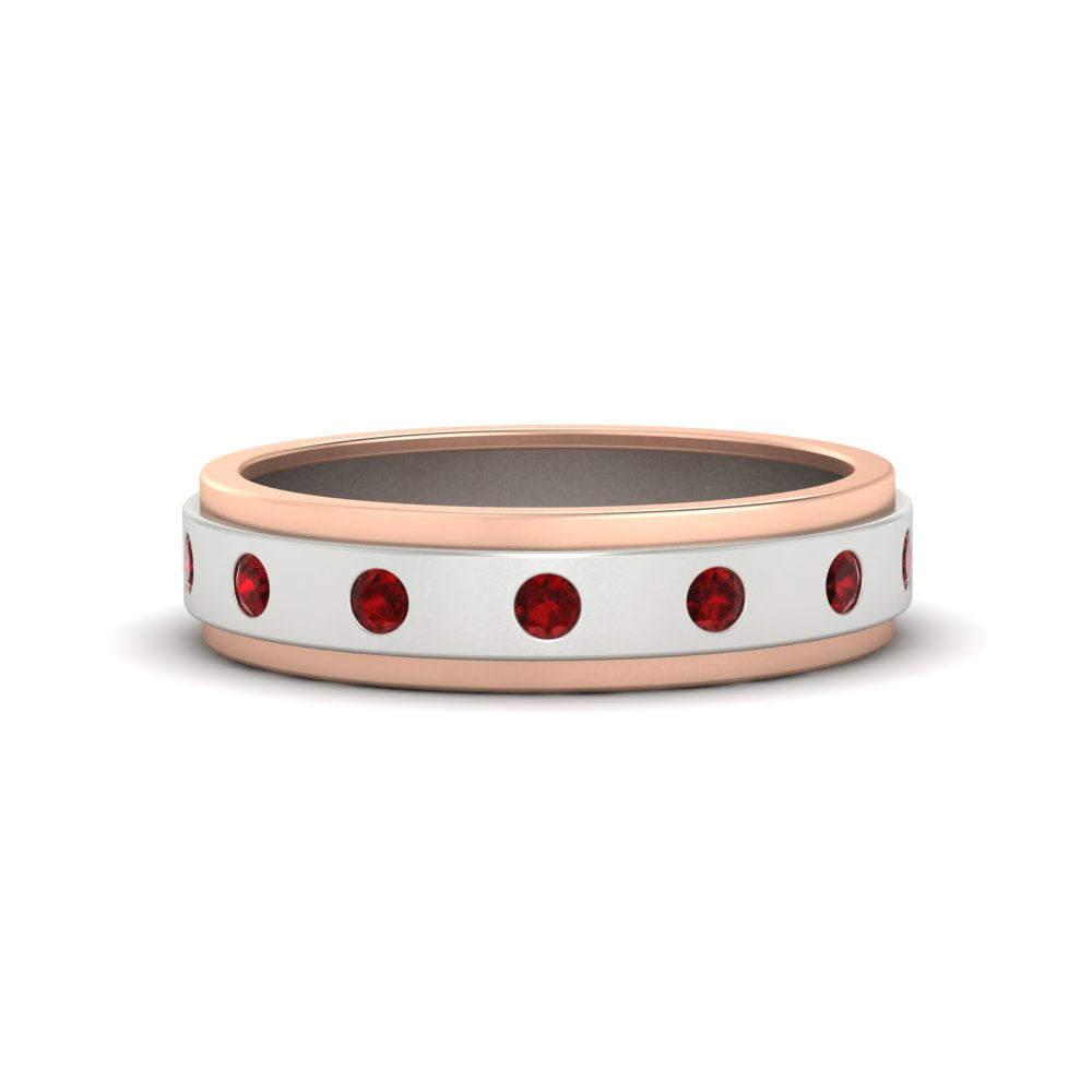 mens-two-tone-bezel-ruby-wedding-band-in-white-gold-FDM11141GRUDR-NL-WG
