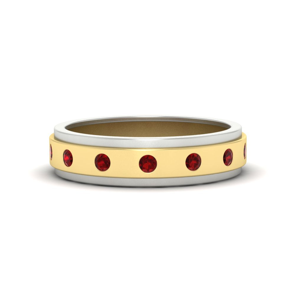 mens-two-tone-bezel-ruby-wedding-band-in-yellow-gold-FDM11141GRUDR-NL-YG
