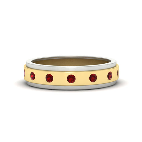 mens-two-tone-bezel-ruby-wedding-band-in-yellow-gold-FDM11141GRUDR-NL-YG