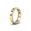Load image into Gallery viewer, mens-two-tone-bezel-ruby-wedding-band-in-yellow-gold-FDM11141GRUDRANGLE2-NL-YG