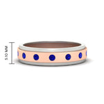 Load image into Gallery viewer, mens-two-tone-bezel-sapphire-wedding-band-in-rose-gold-FDM11141GSABL-NL-RG-HW
