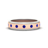 Load image into Gallery viewer, mens-two-tone-bezel-sapphire-wedding-band-in-rose-gold-FDM11141GSABL-NL-RG