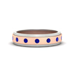 Load image into Gallery viewer, mens-two-tone-bezel-sapphire-wedding-band-in-rose-gold-FDM11141GSABL-NL-RG
