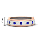 Load image into Gallery viewer, mens-two-tone-bezel-sapphire-wedding-band-in-white-gold-FDM11141GSABL-NL-WG-HW
