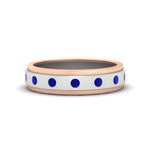 Load image into Gallery viewer, mens-two-tone-bezel-sapphire-wedding-band-in-white-gold-FDM11141GSABL-NL-WG
