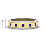 Load image into Gallery viewer, mens-two-tone-bezel-sapphire-wedding-band-in-yellow-gold-FDM11141GSABL-NL-YG-HW
