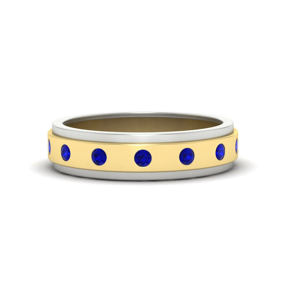 mens-two-tone-bezel-sapphire-wedding-band-in-yellow-gold-FDM11141GSABL-NL-YG