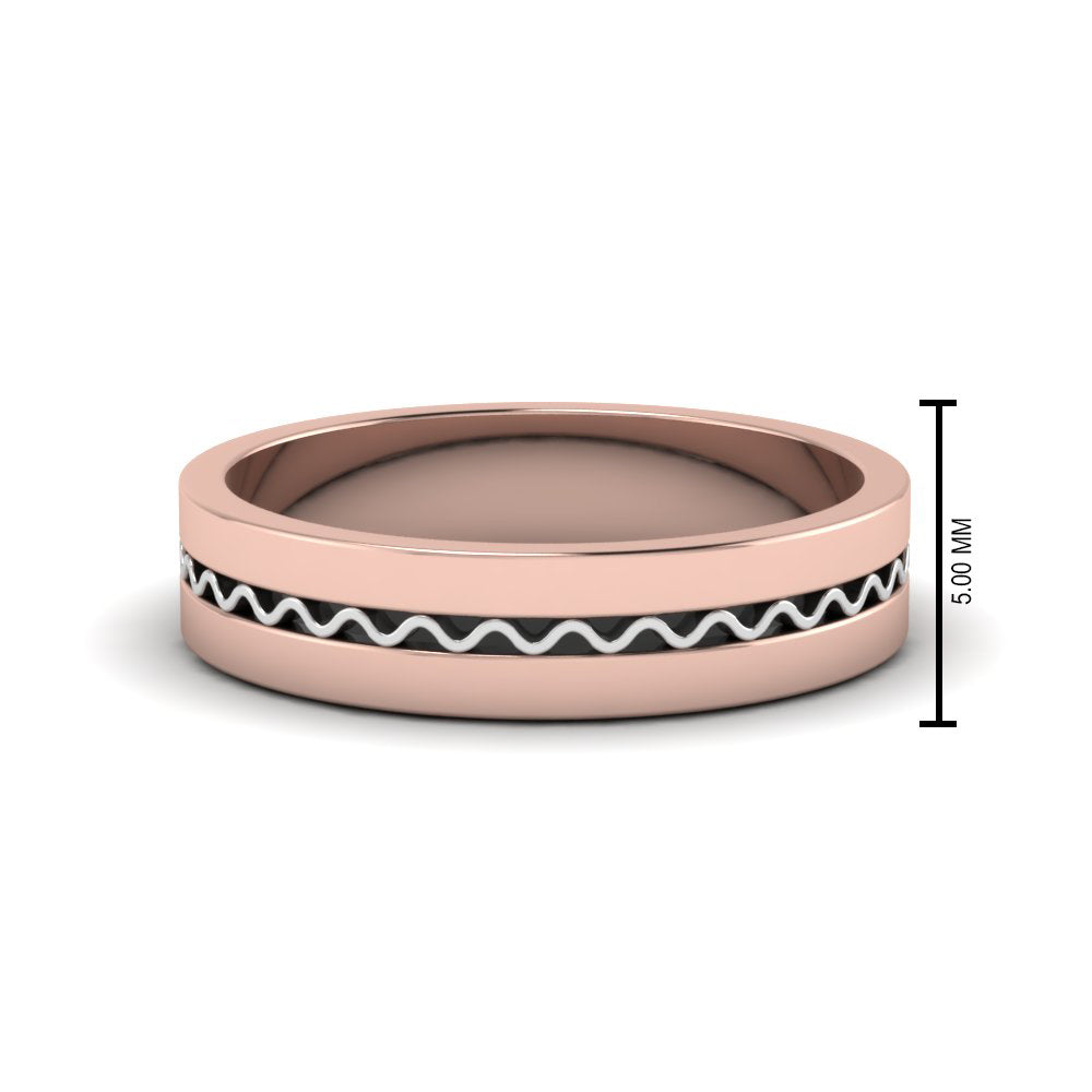 Mens Wave Comfort Fit Wedding Ring