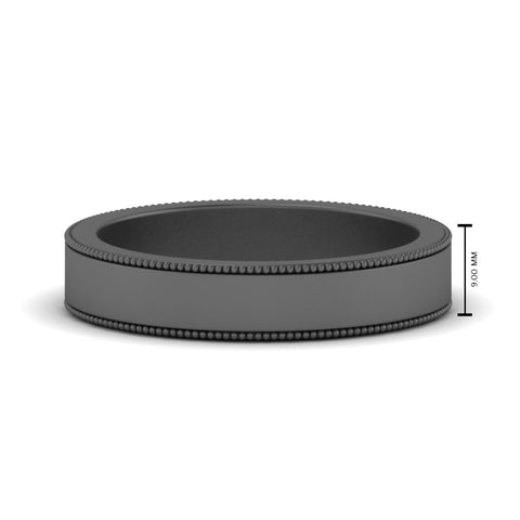 Flat Milgrain Mens Wedding Band