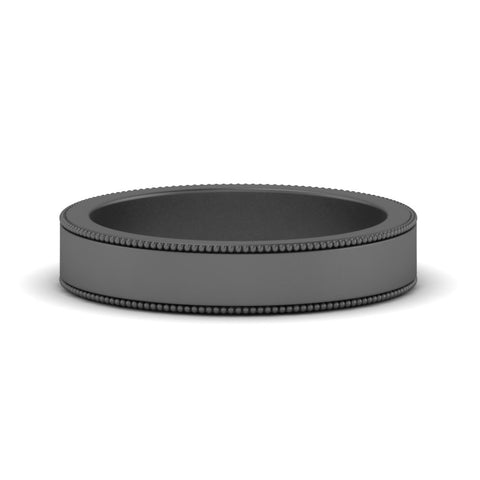 Flat Milgrain Mens Wedding Band