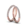 Load image into Gallery viewer, micropave-diamond-band-for-lesbian-couple-in-14K-rose-gold-FDLG68373B-NL-RG