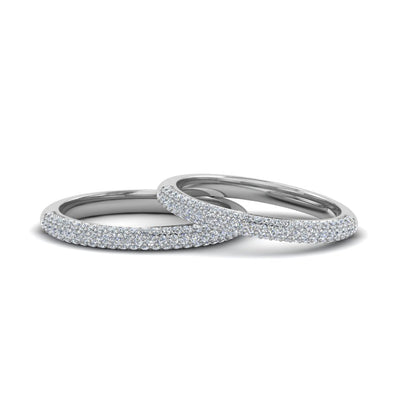 Micropave Diamond Band For Lesbian Couple