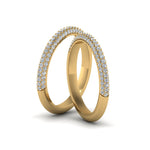 Load image into Gallery viewer, micropave-diamond-band-for-lesbian-couple-in-14K-yellow-gold-FDLG68373B-NL-YG
