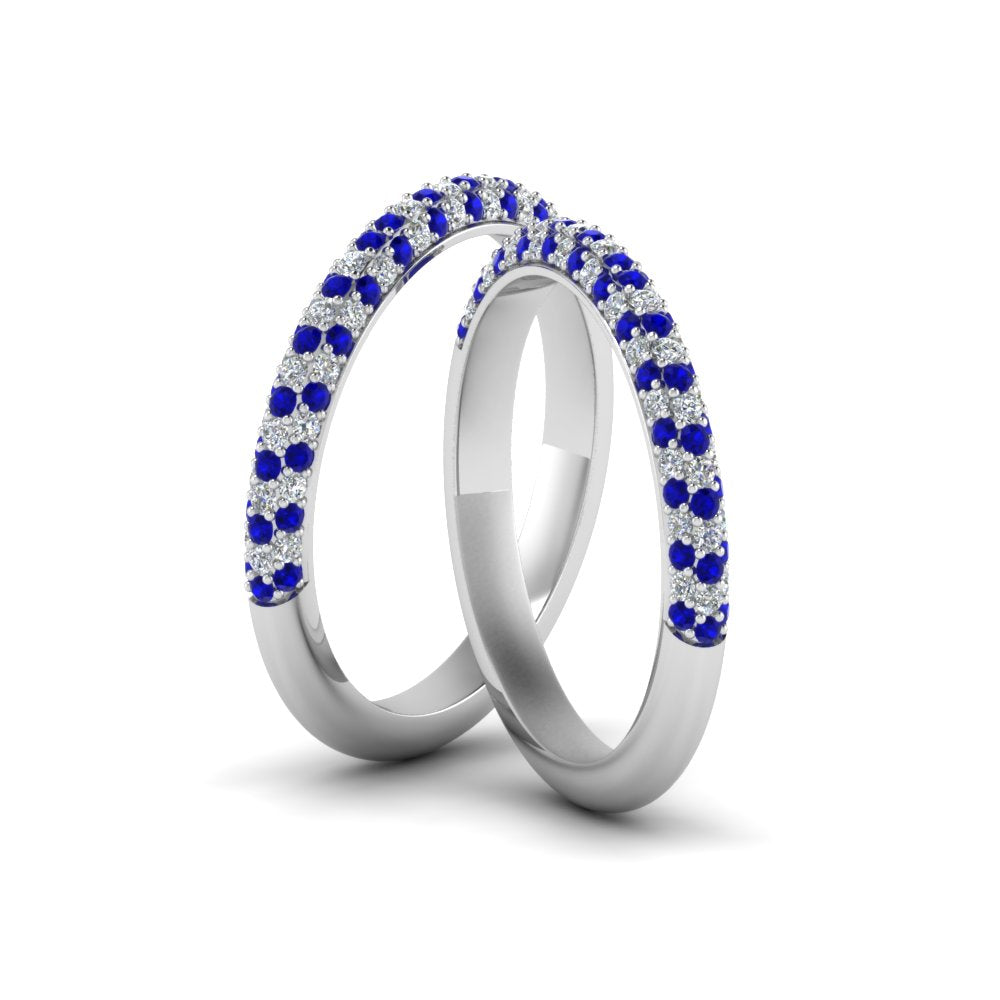 micropave-diamond-band-for-lesbian-couple-with-blue-sapphire-in-14K-white-gold-FDLG68373BGSABL-NL-WG