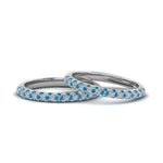 Load image into Gallery viewer, micropave-diamond-band-for-lesbian-couple-with-ice-blue-topaz-in-14K-white-gold-FDLG68373BGICBLTO-NL-WG
