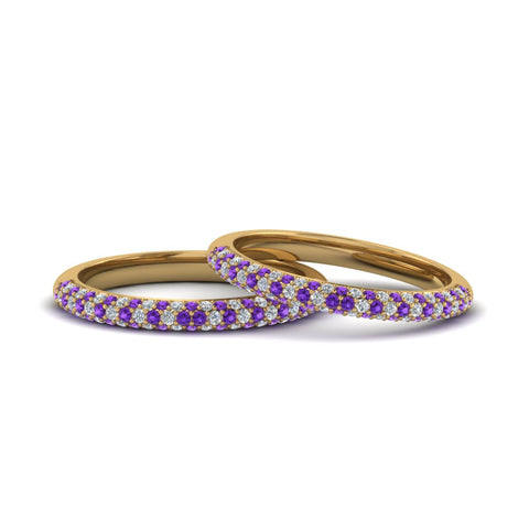 micropave-diamond-band-for-lesbian-couple-with-violac-topaz-in-14K-yellow-gold-FDLG68373BGVITO-NL-YG