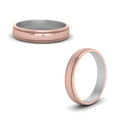 Thumbnail 4 - Milgrain 2 Tone Wedding Band