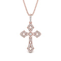 Thumbnail 4 - milgrain-antique-cross-diamond-pendant-in-rose-gold-FDPD10878ANGLE1-NL-RG