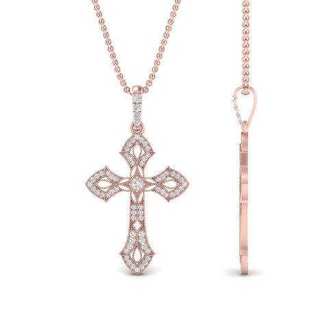 milgrain-antique-cross-diamond-pendant-in-rose-gold-FDPD10878ANGLE2-NL-RG
