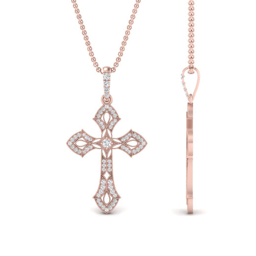 milgrain-antique-cross-diamond-pendant-in-rose-gold-FDPD10878ANGLE2-NL-RG