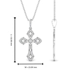 Load image into Gallery viewer, milgrain-antique-cross-diamond-pendant-in-white-gold-FDPD10878ANGLE2-NL-WG-HW

