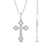 Load image into Gallery viewer, milgrain-antique-cross-diamond-pendant-in-white-gold-FDPD10878ANGLE2-NL-WG