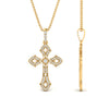 Load image into Gallery viewer, milgrain-antique-cross-diamond-pendant-in-yellow-gold-FDPD10878ANGLE2-NL-YG