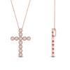 Load image into Gallery viewer, milgrain-bezel-diamond-cross-pendant-rose-gold-FDPD10799ANGLE2-NL-RG