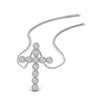 Load image into Gallery viewer, milgrain-bezel-diamond-cross-pendant-white-gold-FDPD10799-NL-WG