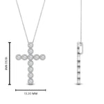 Load image into Gallery viewer, milgrain-bezel-diamond-cross-pendant-white-gold-FDPD10799ANGLE2-NL-WG-HW
