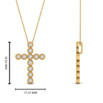 Load image into Gallery viewer, milgrain-bezel-diamond-cross-pendant-yellow-gold-FDPD10799ANGLE2-NL-YG-HW
