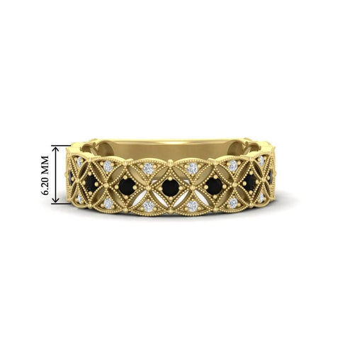 Milgrain Woven Wedding Band