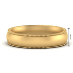 Load image into Gallery viewer, 4 mm Milgrain Comfort Fit Mens Wedding Band
