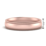 Load image into Gallery viewer, 4 mm Milgrain Comfort Fit Mens Wedding Band
