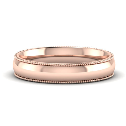 Comfort Fit Wedding Band Milgrain Edge