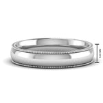 Load image into Gallery viewer, 4 mm Comfort Fit Wedding Band Milgrain Edge
