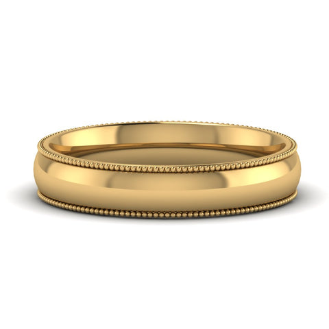 Comfort Fit Wedding Band Milgrain Edge