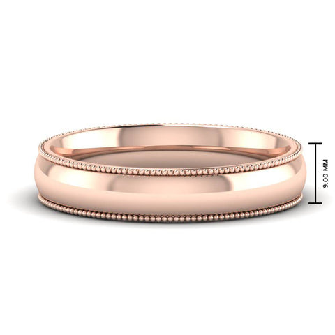 Comfort Fit Wedding Band Milgrain Edge