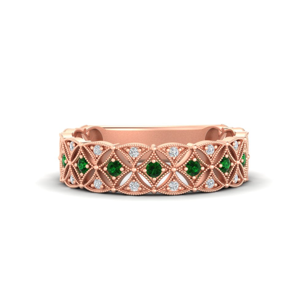 milgrain-emerald-woven-round-diamond-wedding-band-in-rose-gold-FD11273BGEMGR-NL-RG