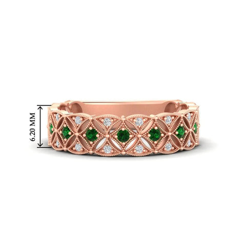 Milgrain Woven Wedding Band