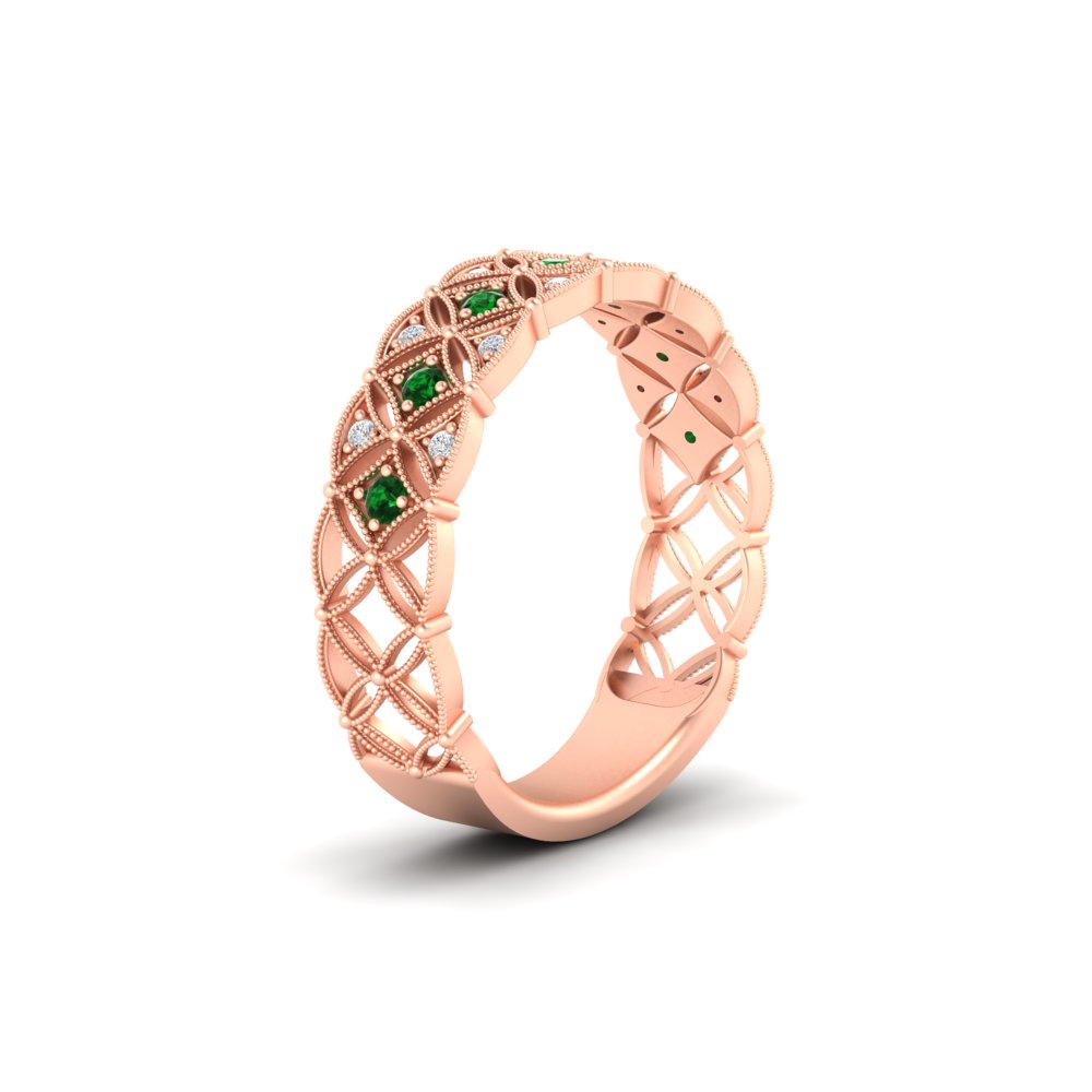 milgrain-emerald-woven-round-diamond-wedding-band-in-rose-gold-FD11273BGEMGRANGLE2-NL-RG