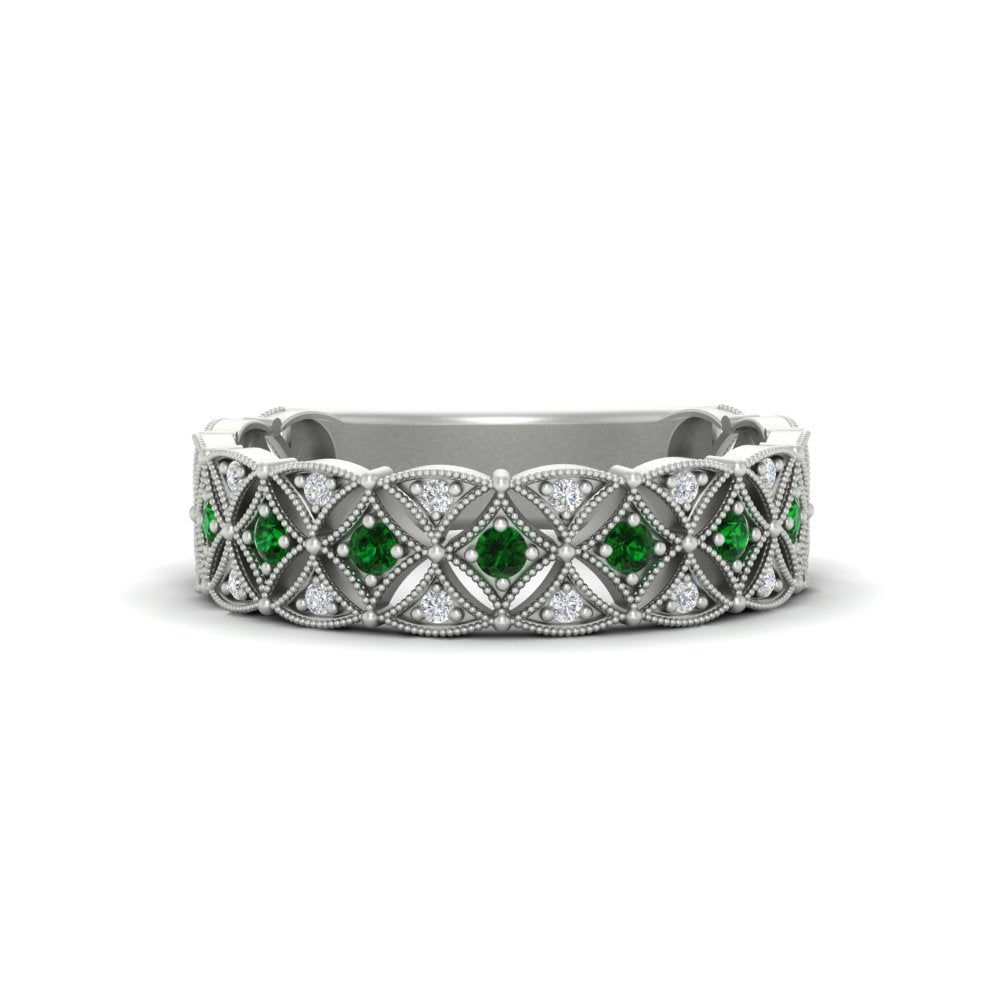 milgrain-emerald-woven-round-diamond-wedding-band-in-white-gold-FD11273BGEMGR-NL-WG