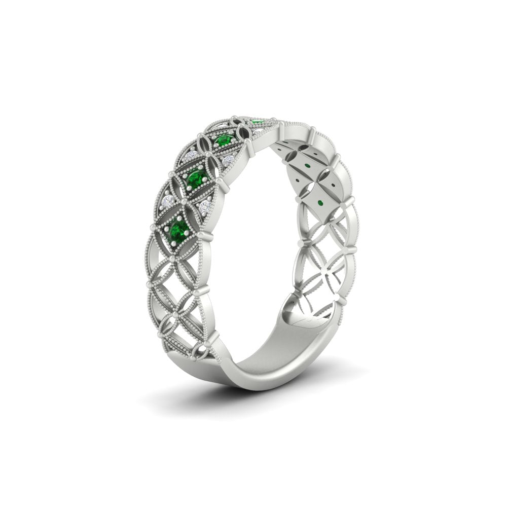 milgrain-emerald-woven-round-diamond-wedding-band-in-white-gold-FD11273BGEMGRANGLE2-NL-WG