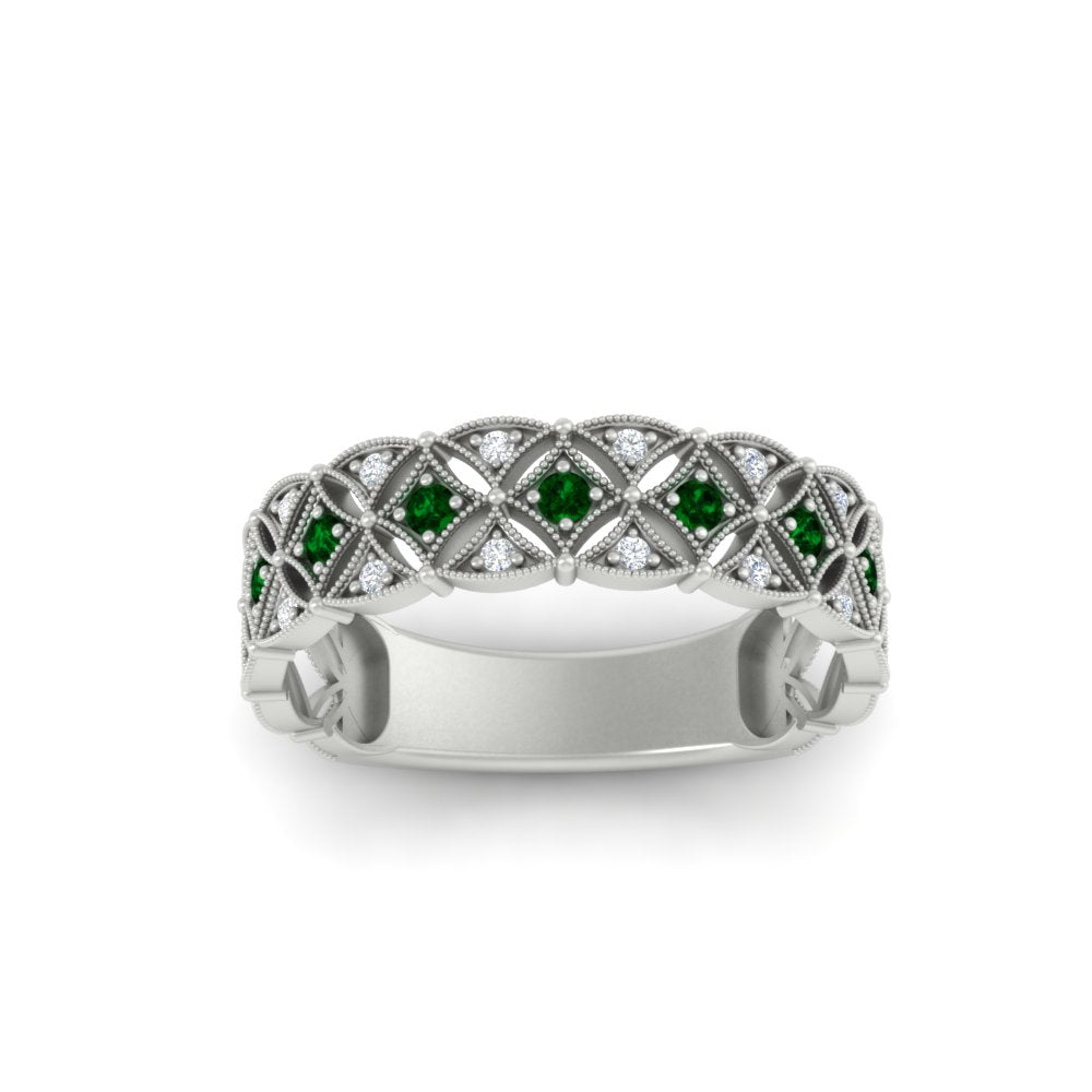 milgrain-emerald-woven-round-diamond-wedding-band-in-white-gold-FD11273BGEMGRANGLE5-NL-WG