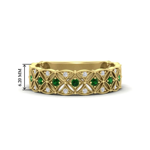 Milgrain Woven Wedding Band