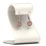 Load image into Gallery viewer, milgrain-flower-round-dangle-earring-with-black-diamond-in-rose-gold-FD-EAR67993GBLACK-NL-RG.jpg
