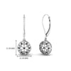 Load image into Gallery viewer, milgrain-flower-round-dangle-earring-with-black-diamond-in-white-gold-FD-EAR67993GBLACK-NL-WG.jpg