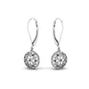 Load image into Gallery viewer, milgrain-flower-round-dangle-earring-with-black-diamond-in-white-gold-FD-EAR67993GBLACK-NL-WG.jpg