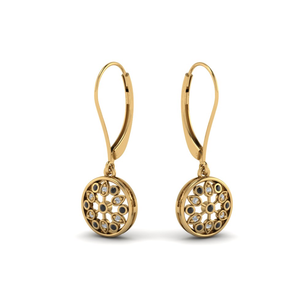 milgrain-flower-round-dangle-earring-with-black-diamond-in-yellow-gold-FD-EAR67993GBLACK-NL-YG.jpg
